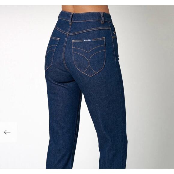 ROLLAβS Original High Rise Straight Jeans Rinse Blue NWT Sz 30 Medium Dark Wash - Picture 3 of 16